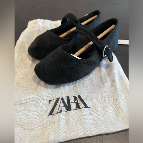 Zara Other - Zara Velvet Ballet Shoes